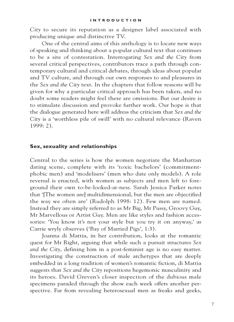 image for page Reading Sex and the City Reading Contemporary Television