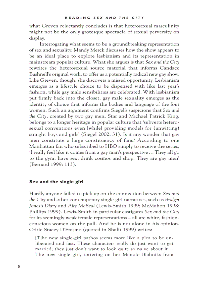 image for page Reading Sex and the City Reading Contemporary Television
