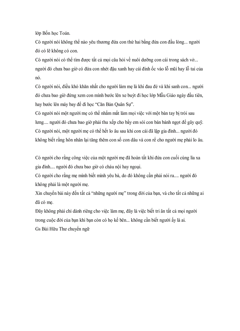 image for page Suy Tư Trong Ngày Hiền Mẫu