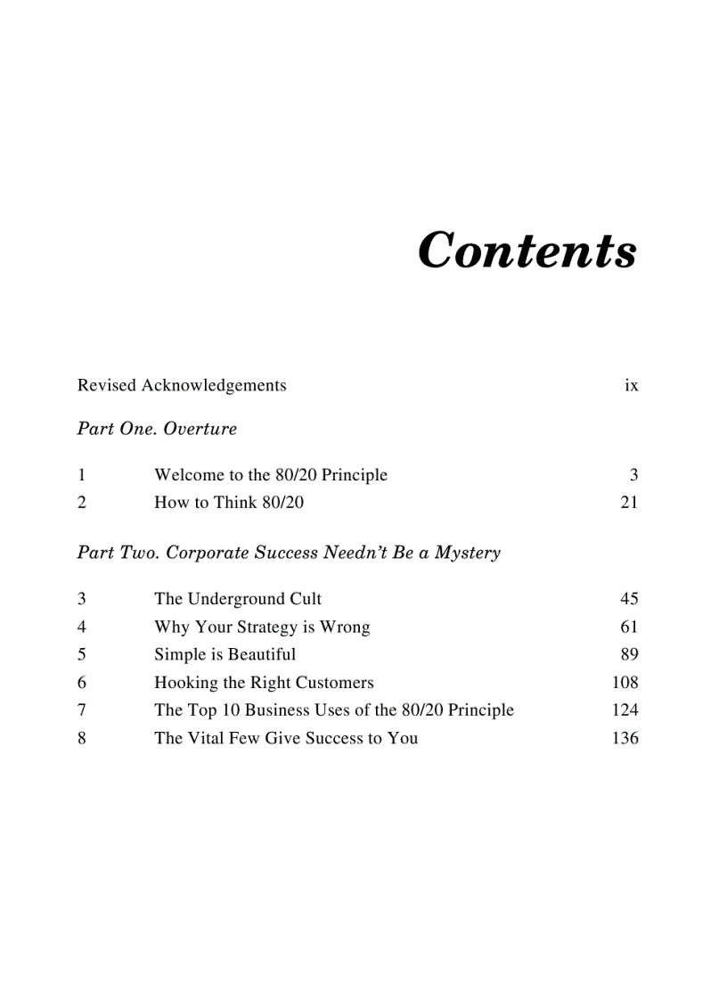 image for page The 80 20 Principle The Secret to Success by Achieving More with Less