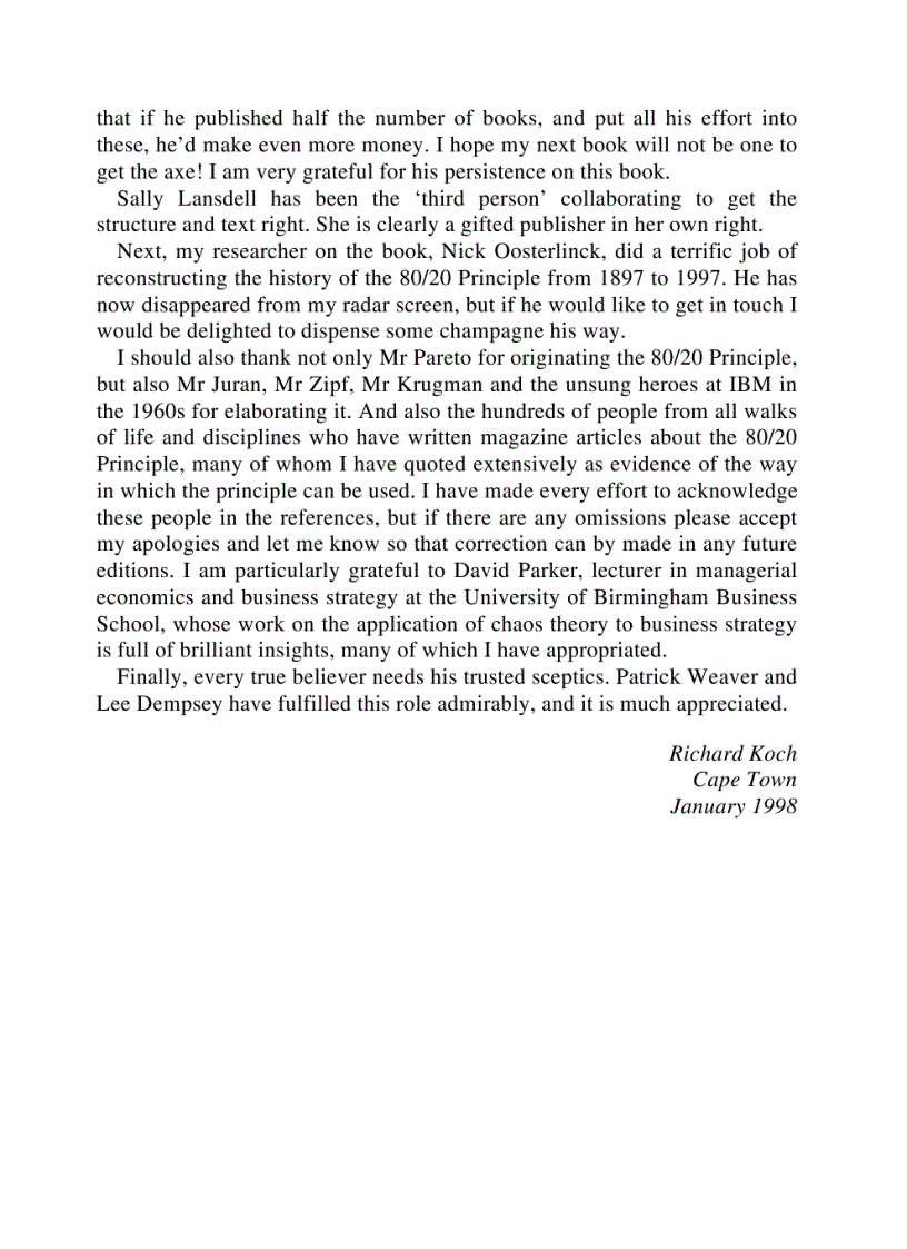 image for page The 80 20 Principle The Secret to Success by Achieving More with Less