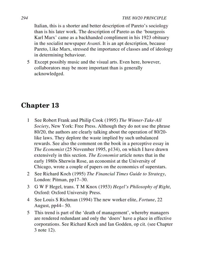 image for page The 80 20 Principle The Secret to Success by Achieving More with Less