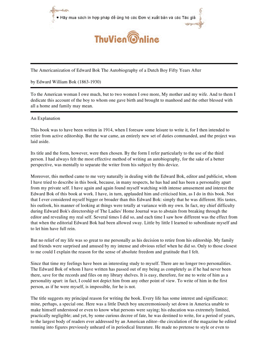 image for page The Americanization of Edward Bok Edward Bok trở thành người Mỹ