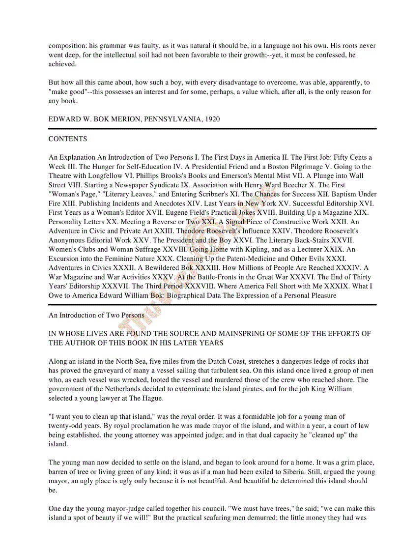 image for page The Americanization of Edward Bok Edward Bok trở thành người Mỹ