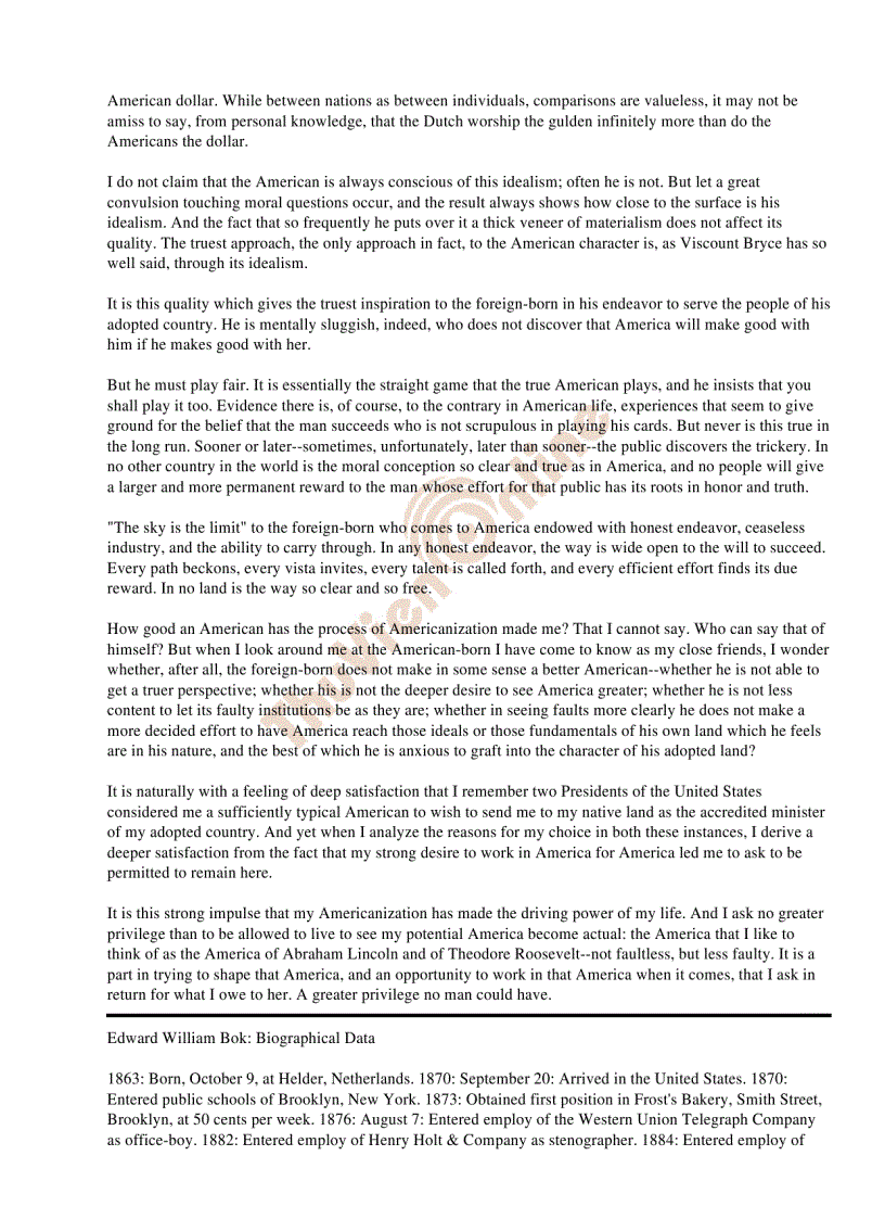 image for page The Americanization of Edward Bok Edward Bok trở thành người Mỹ