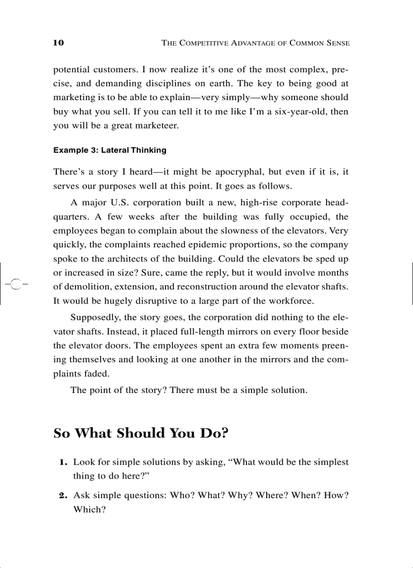 image for page The Competitive Advantage of Common Sense Using the Power You Already Have