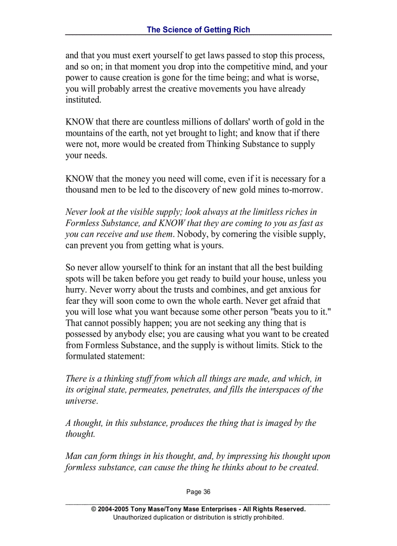 image for page The Science of Getting Rich