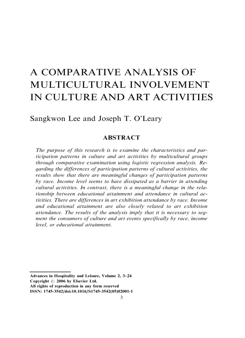 image for page Advances in Hospitality and Leisure Volume 2