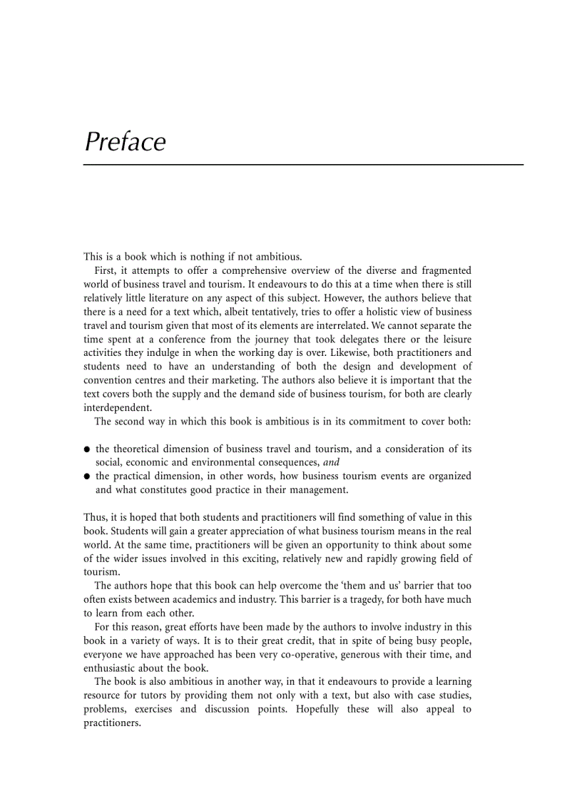 image for page Business Travel and Tourism