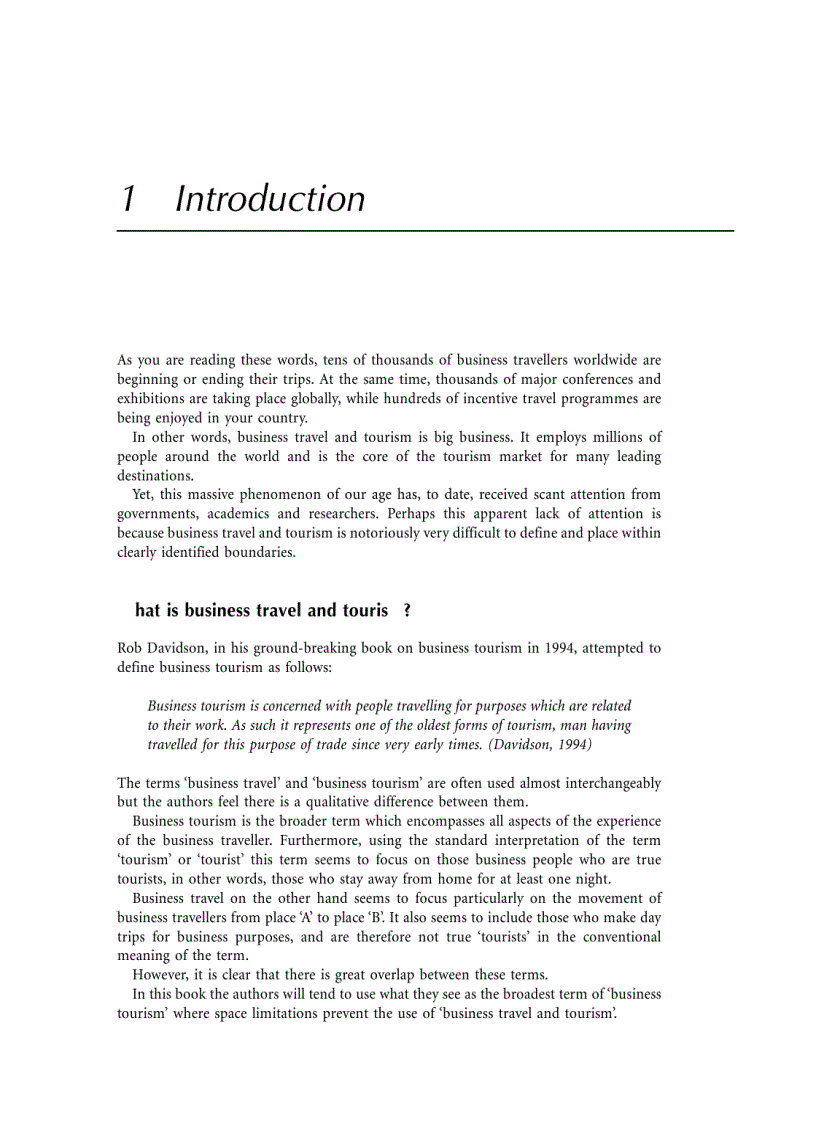 image for page Business Travel and Tourism