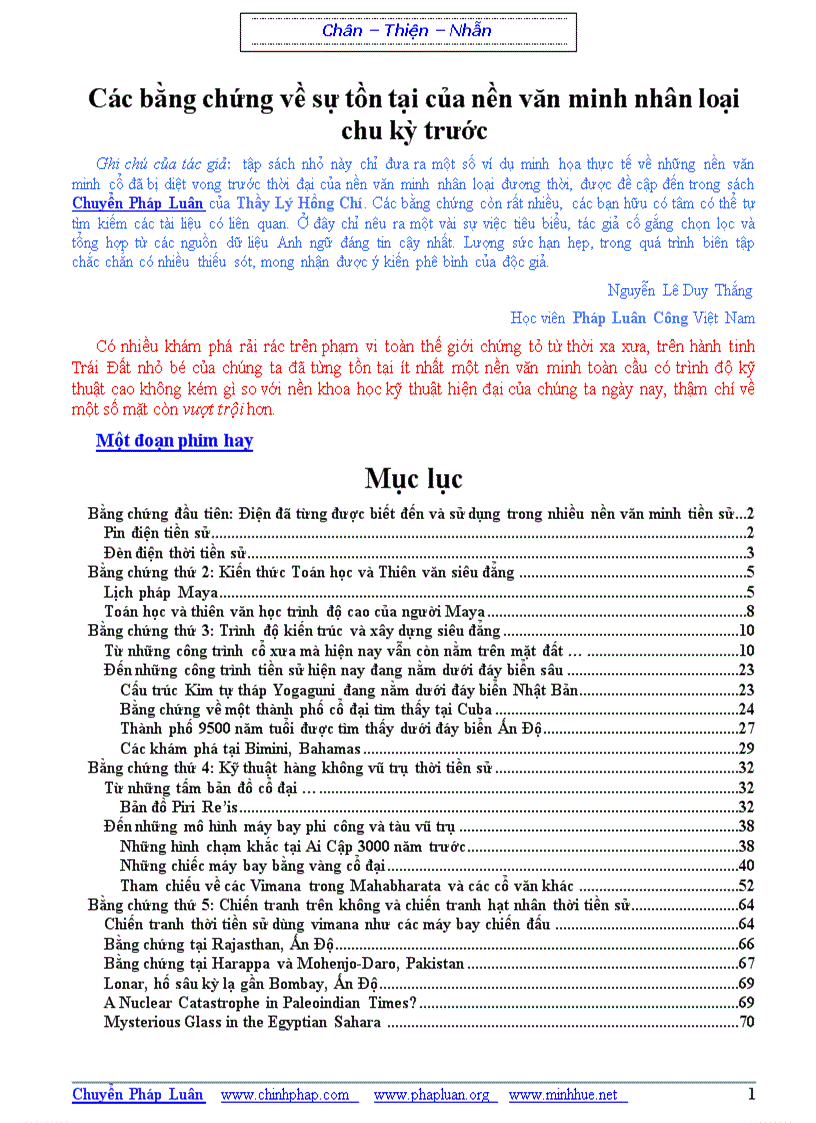 image for page Các Bằng Chứng Về Sự Tồn Tại Của Nền Văn Minh Nhân Loại