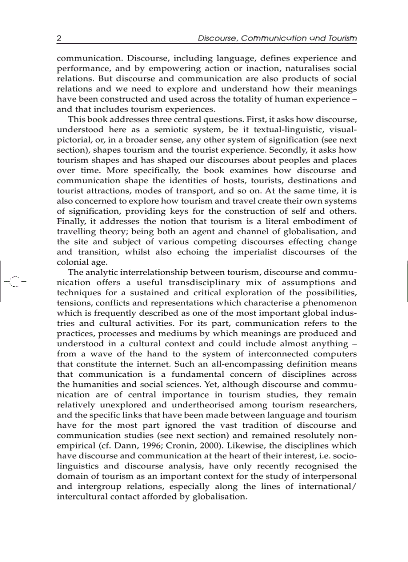 image for page Discourse Communication and Tourism 1