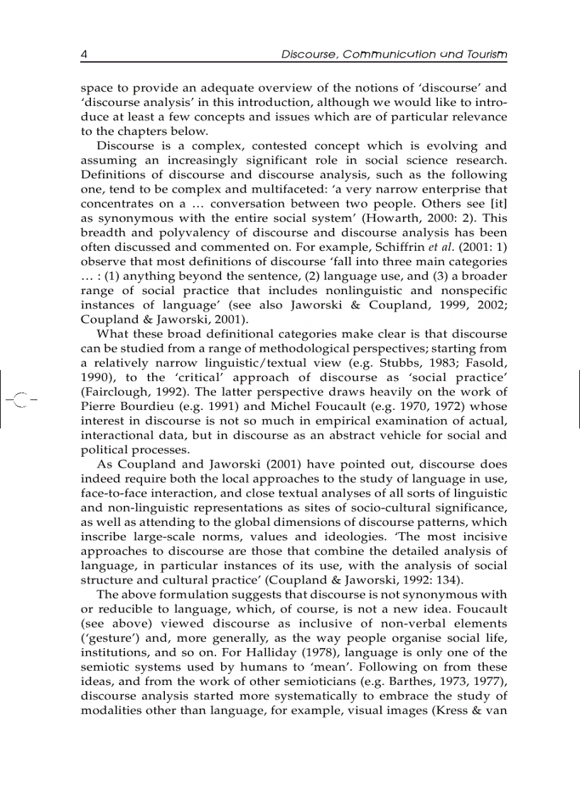 image for page Discourse Communication and Tourism 1