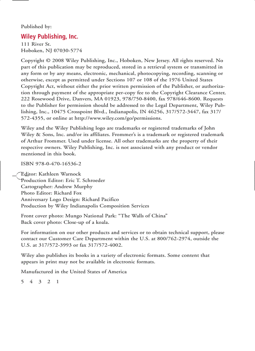 image for page Frommers Australia