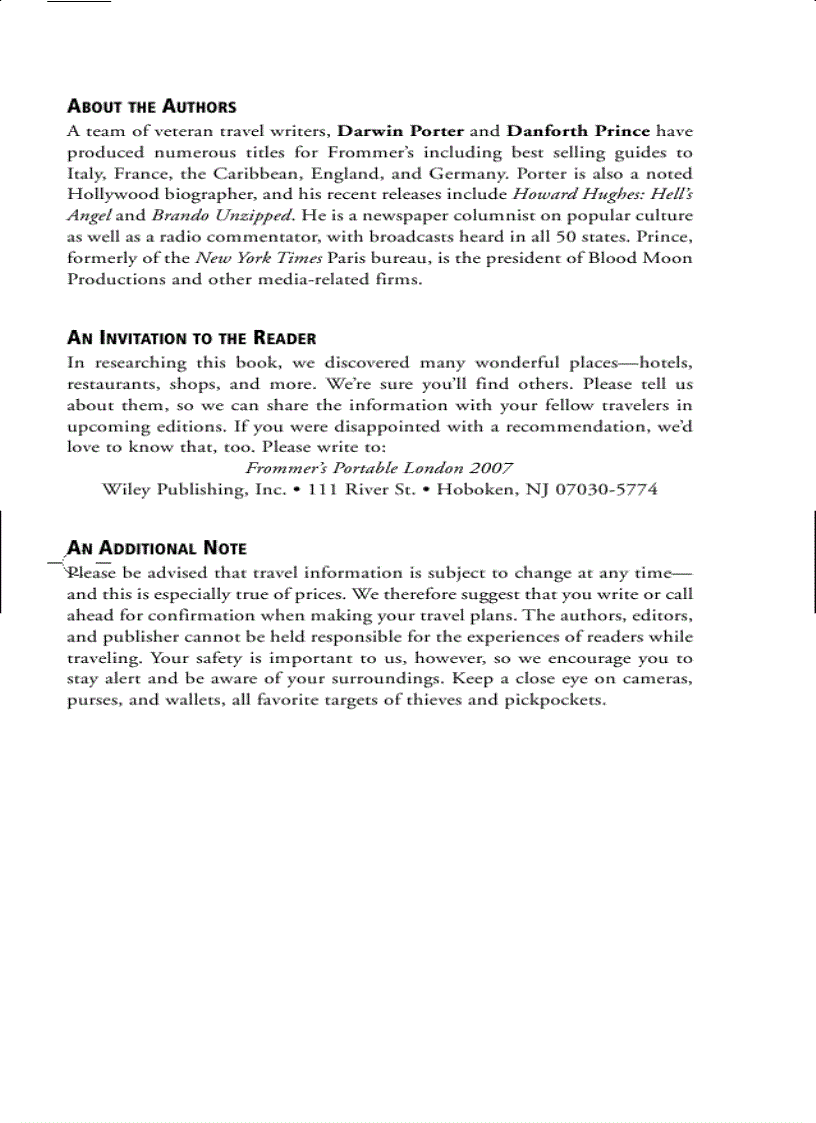 image for page Frommer s Portable London 2007