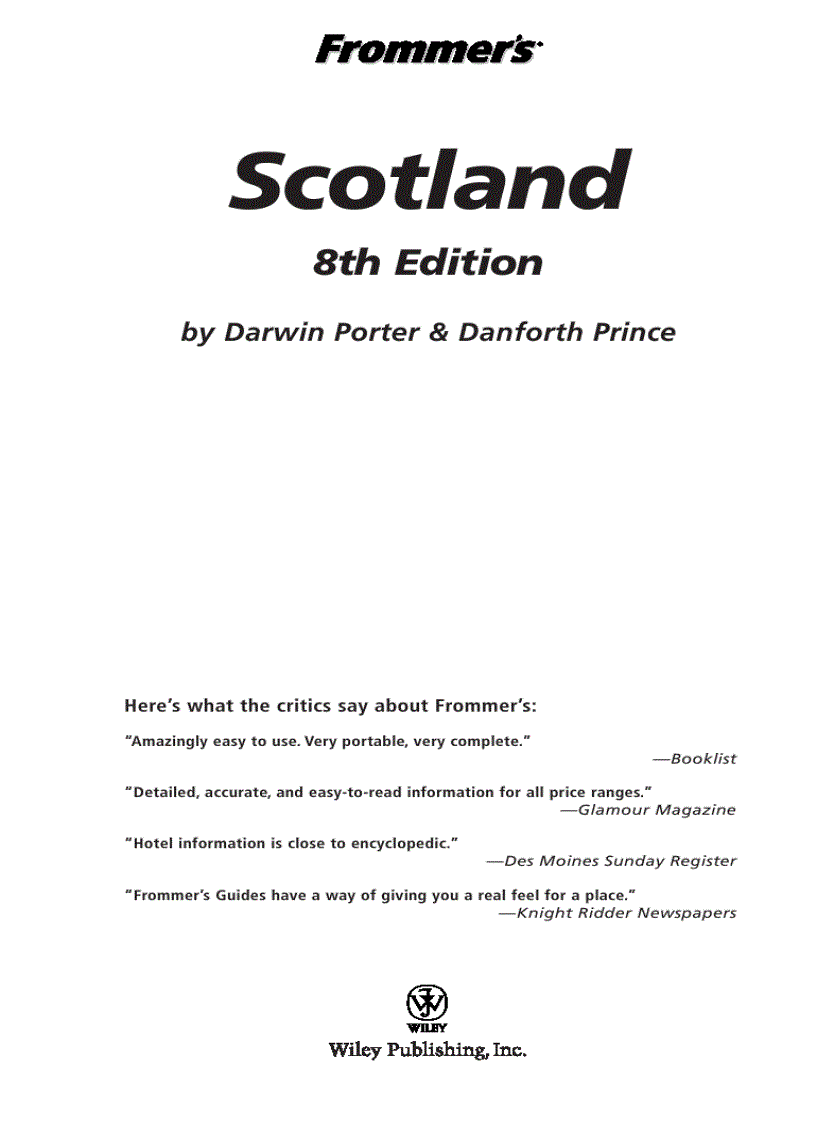 image for page Frommer s Scotland