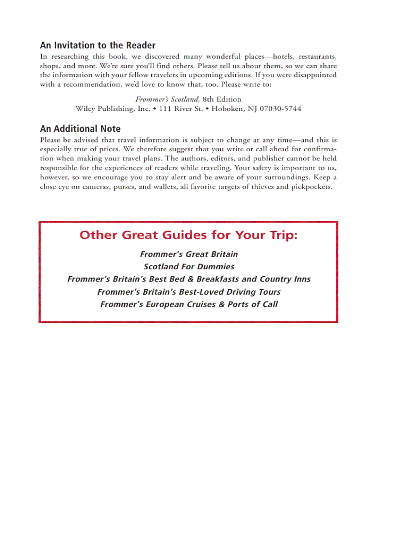 image for page Frommer s Scotland