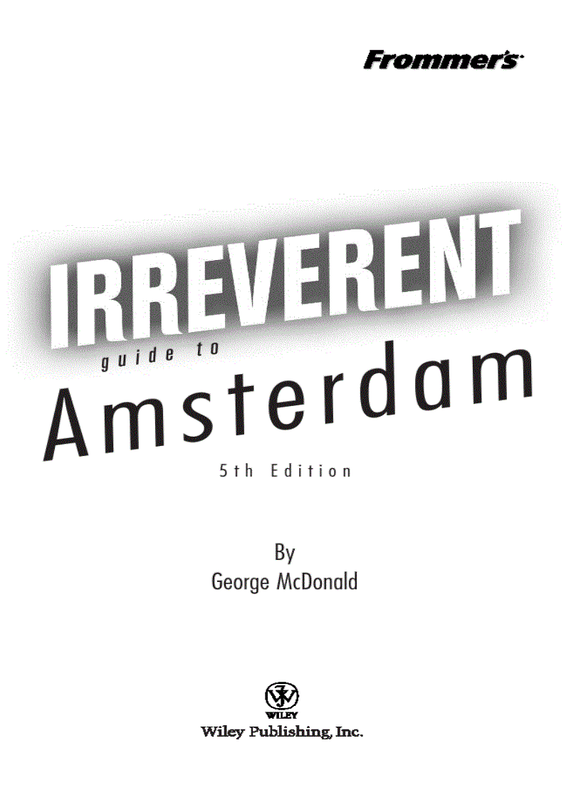 image for page Irreverent Guide to Amsterdam 5th Edition 1