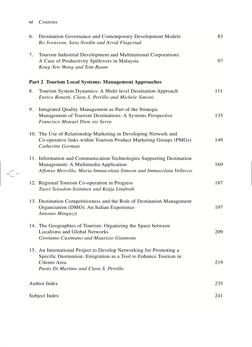 image for page Tourism Local Systems and Networking Advances in Tourism Research