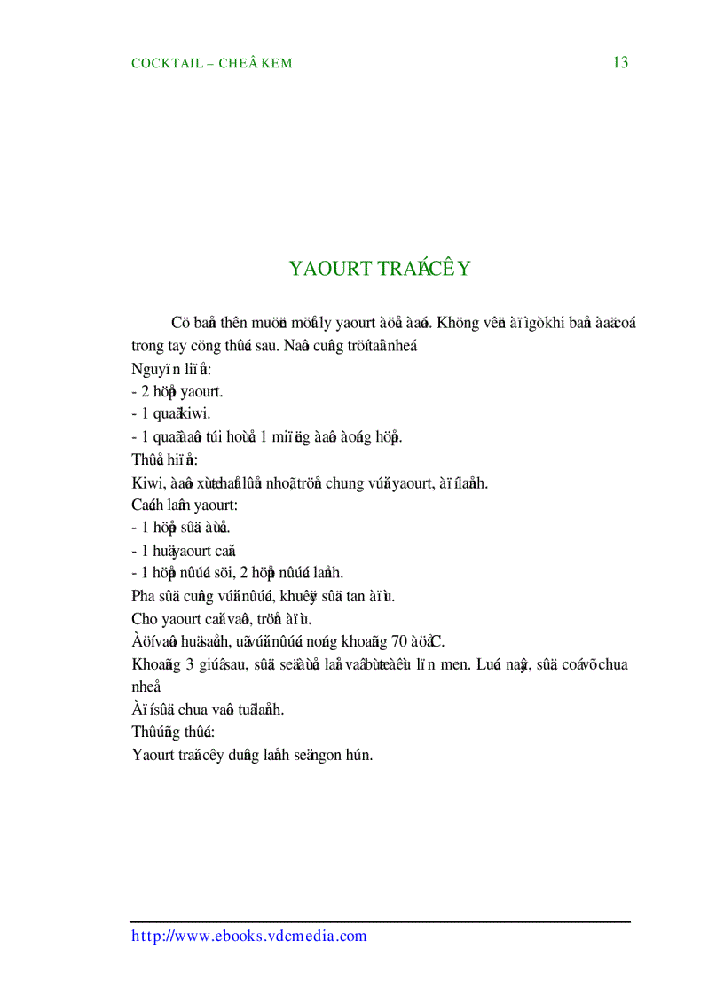 image for page Coctail Chế Kem Quyển II