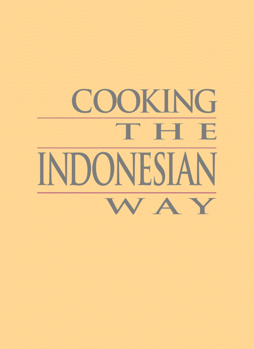 Cooking The indonesian Way