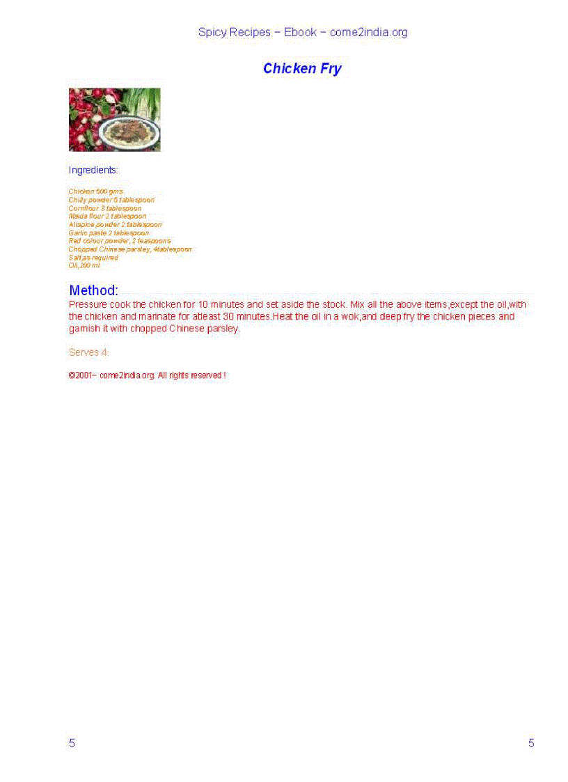 image for page Spicy Indian Recipes