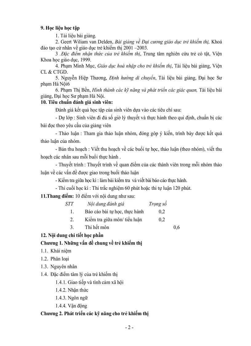 image for page Đại Cương Về Giáo Dục Trẻ Khiếm Thị