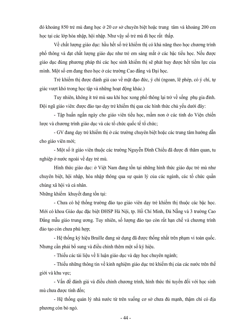 image for page Đại Cương Về Giáo Dục Trẻ Khiếm Thị