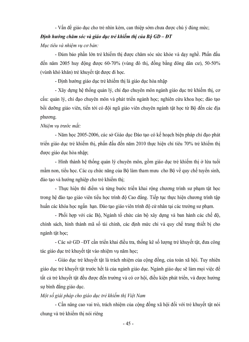 image for page Đại Cương Về Giáo Dục Trẻ Khiếm Thị