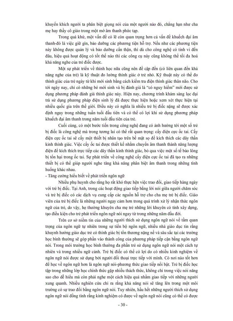 image for page Đại Cương Về Giáo Dục Trẻ Khiếm Thính