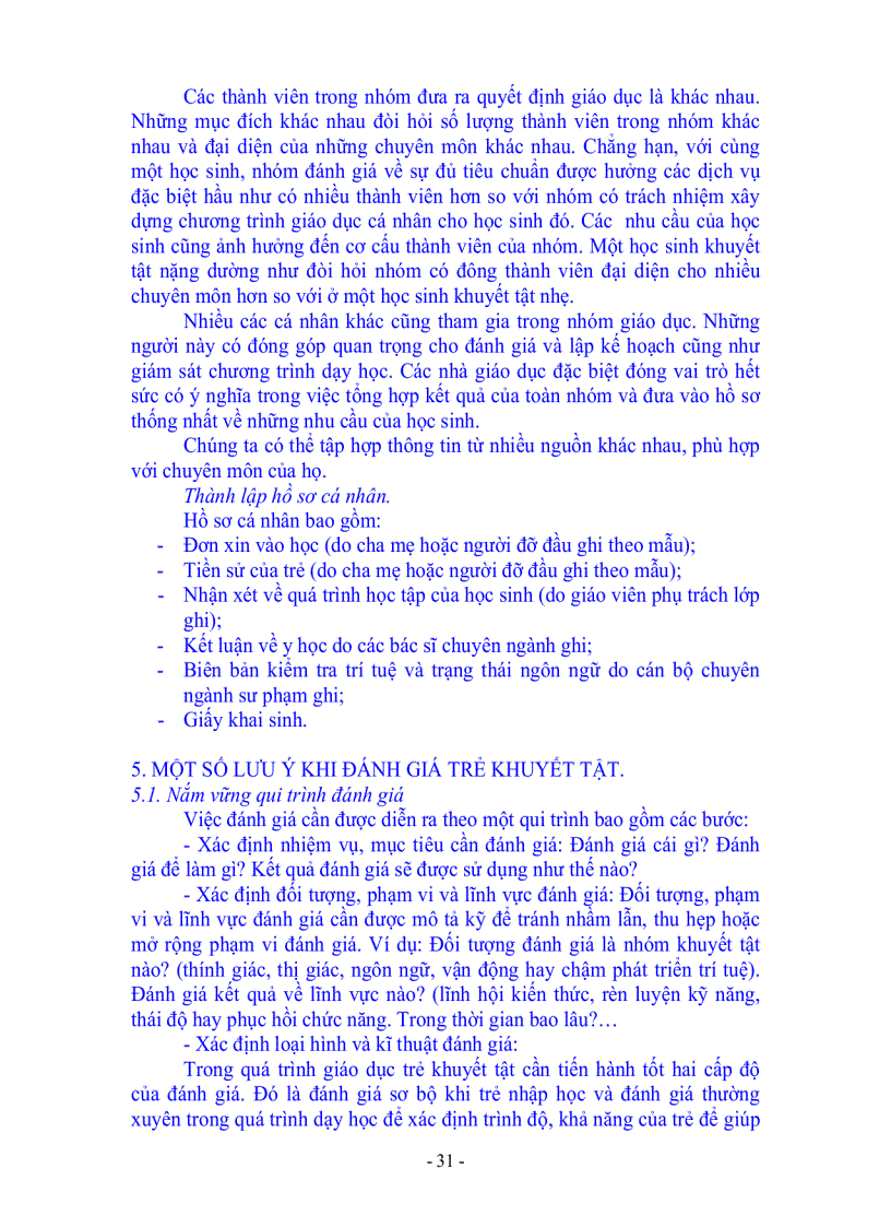 image for page Đánh giá trẻ khuyết tật trong giáo dục đặc biệt