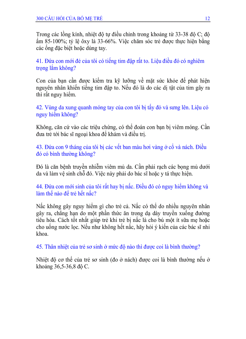 image for page 300 Câu hỏi và trả lời dành cho bố mẹ trẻ