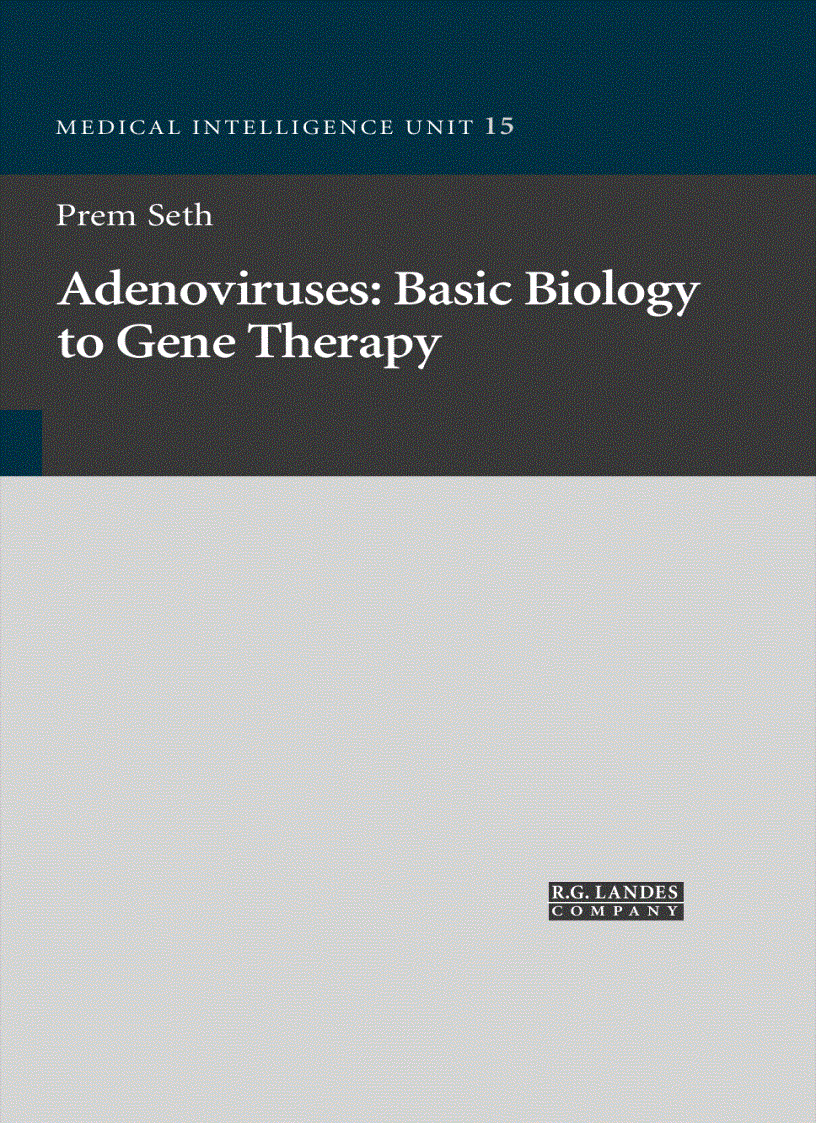 image for page Adenoviruses Basic Biology to Gene Therapy