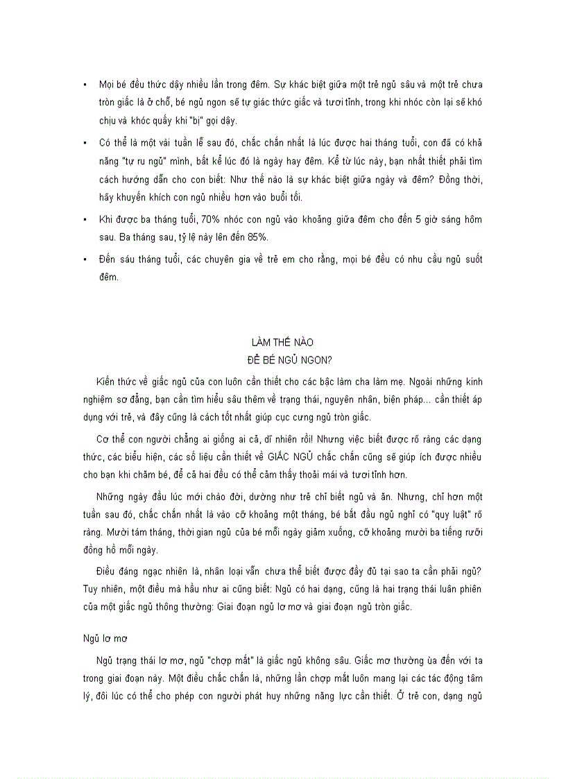 image for page Baby mới chào đời và Giấc ngủ