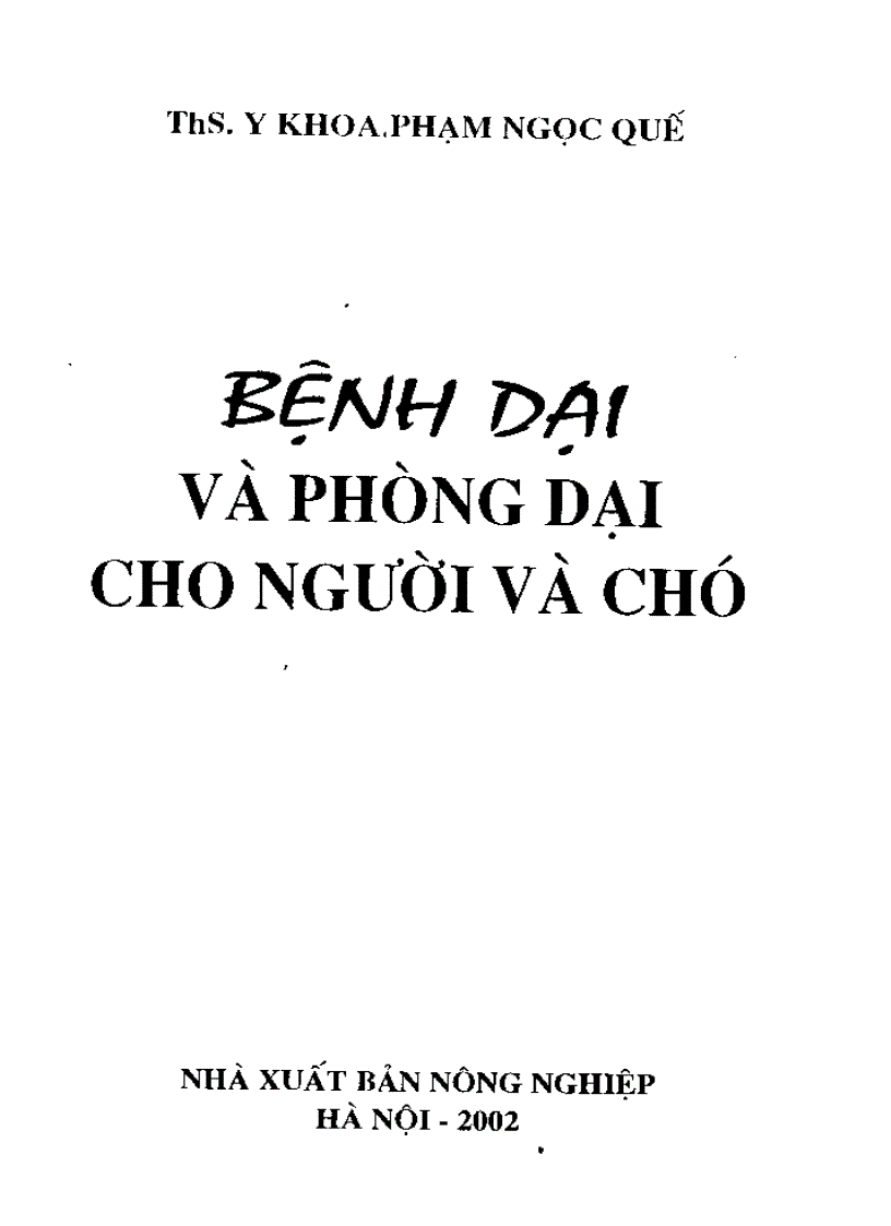 image for page Bệnh dại và phòng dại cho người và chó