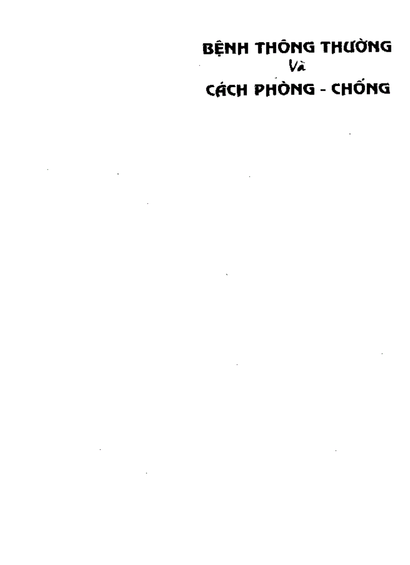 image for page Bệnh thông thường và cách phòng chống