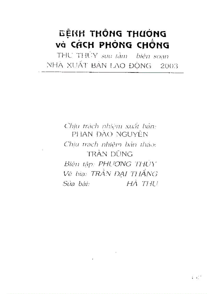 image for page Bệnh thông thường và cách phòng chống