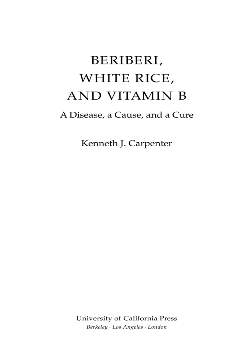 image for page Beriberi White Rice and Vitamin B