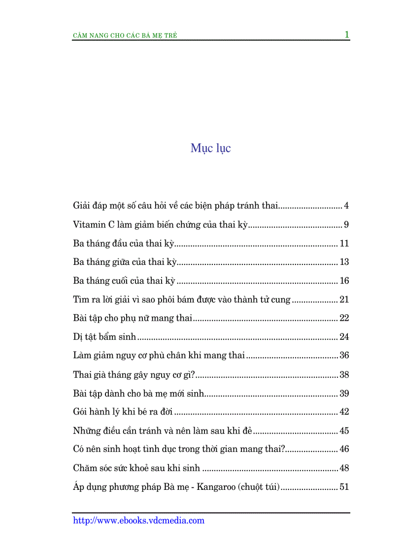 image for page Cẩm nang cho các bà mẹ trẻ Mang thai và Sinh đẻ