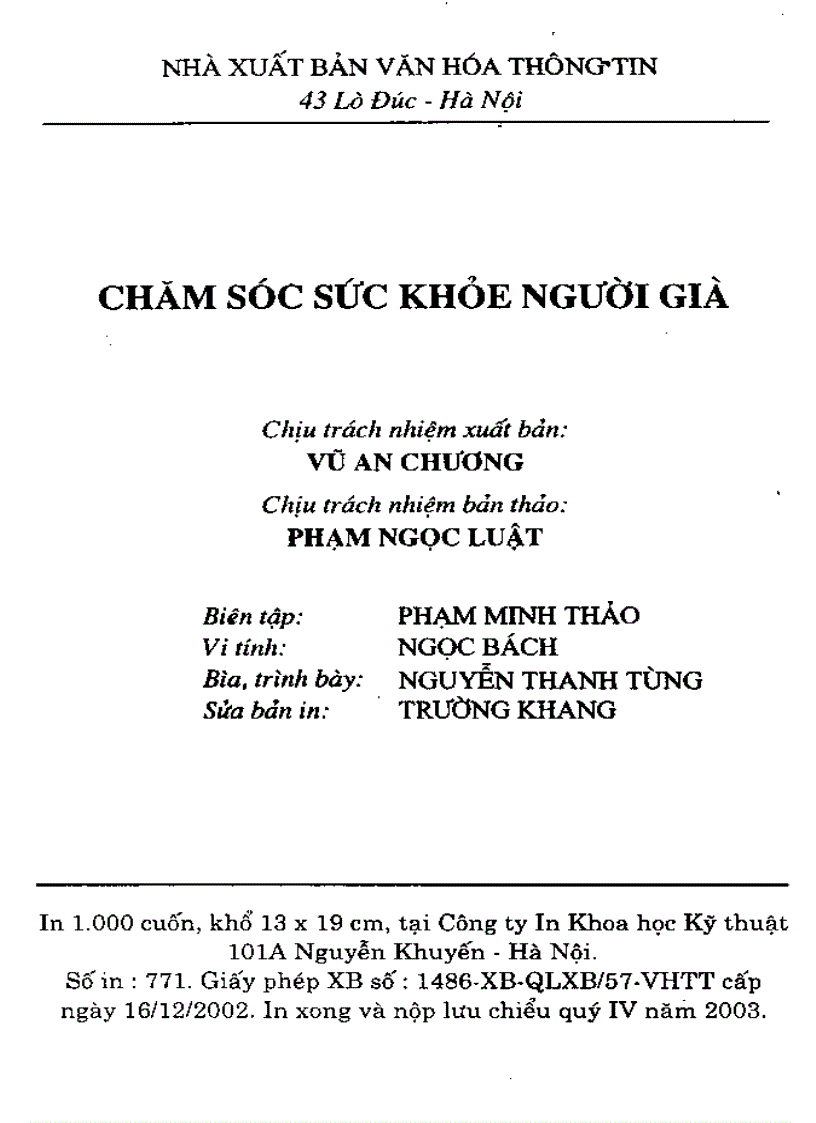image for page Chăm sóc sức khỏe người già