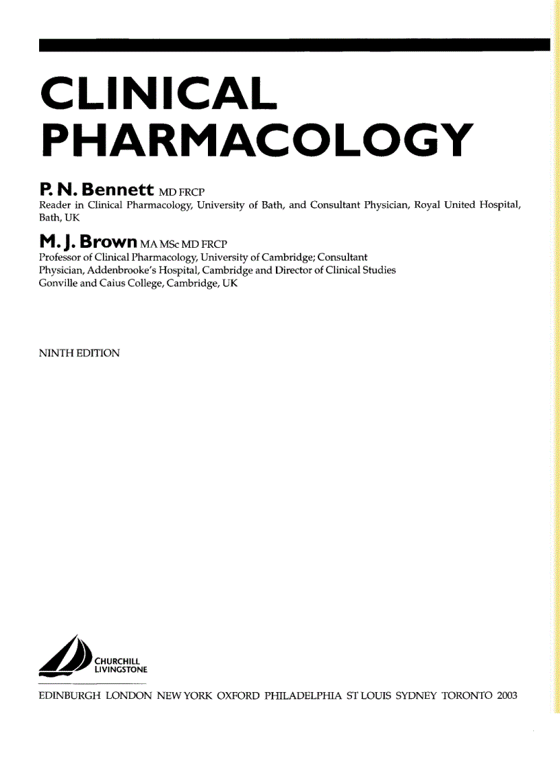 Clinical Pharmacology