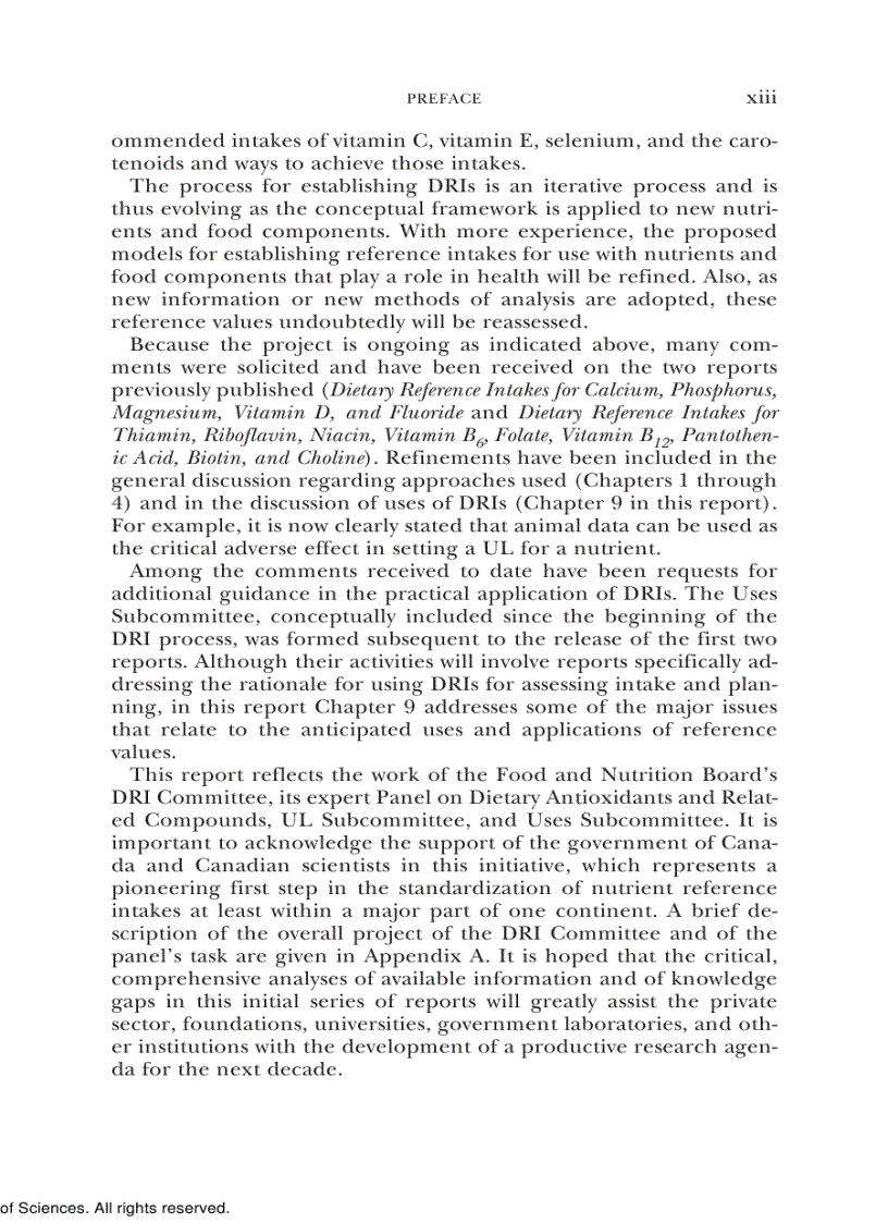image for page Dietary Reference Intakes for Vitamin C Vitamin E Selenium and Carotenoids