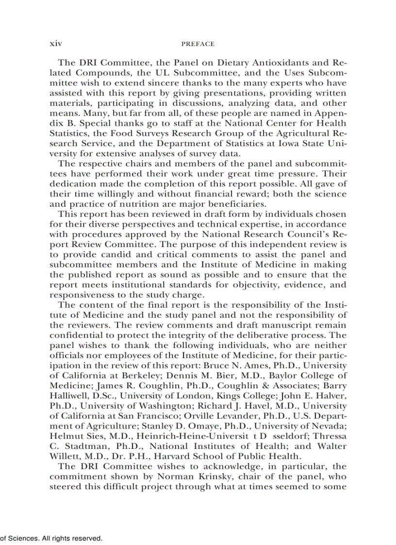 image for page Dietary Reference Intakes for Vitamin C Vitamin E Selenium and Carotenoids