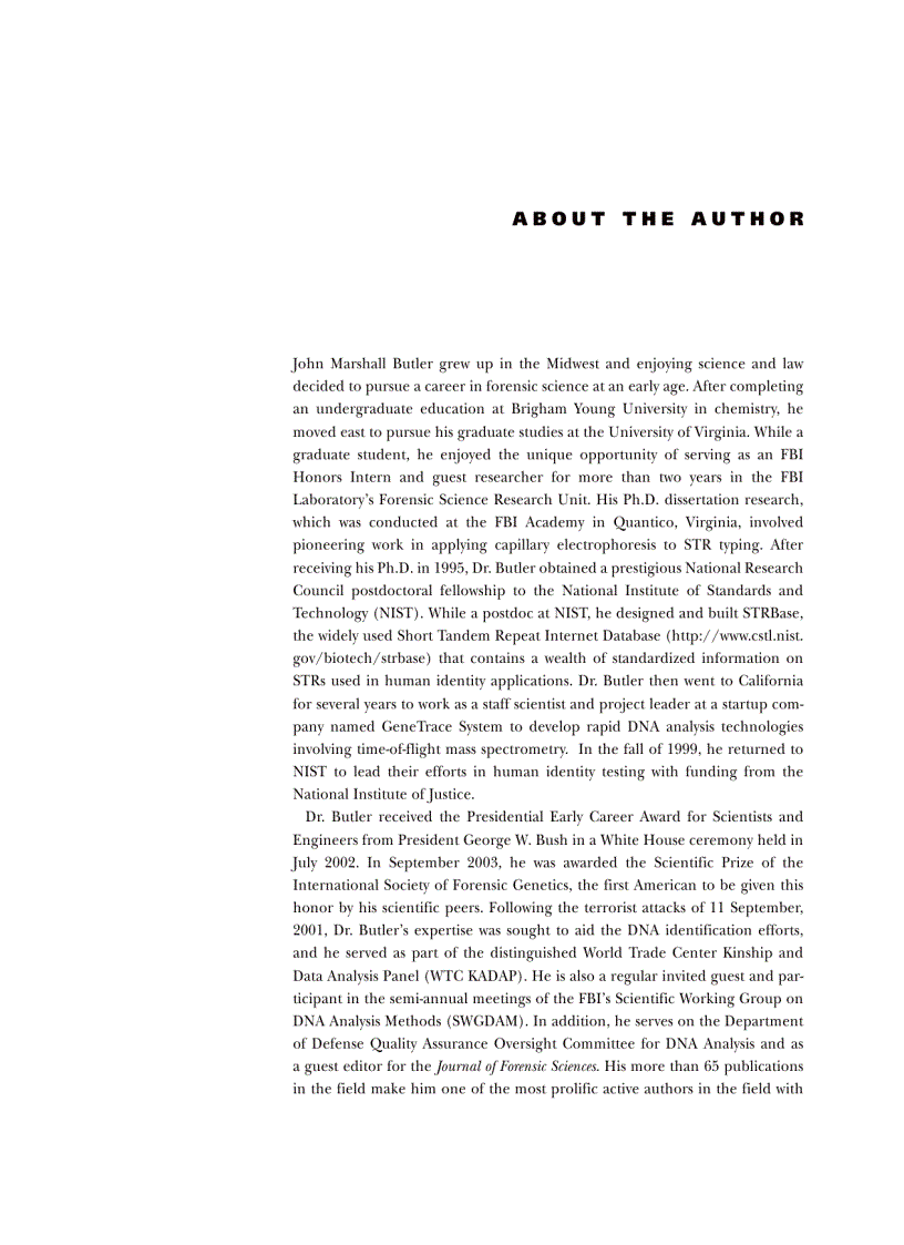 image for page Forensic DNA Typing Second Edition Biology Technology and Genetics of STR Markers