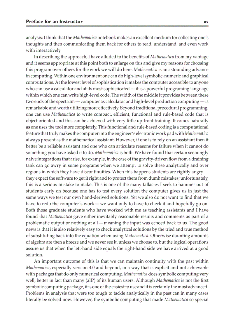 image for page Introduction to Chemical Engineering Analysis Using Mathematica