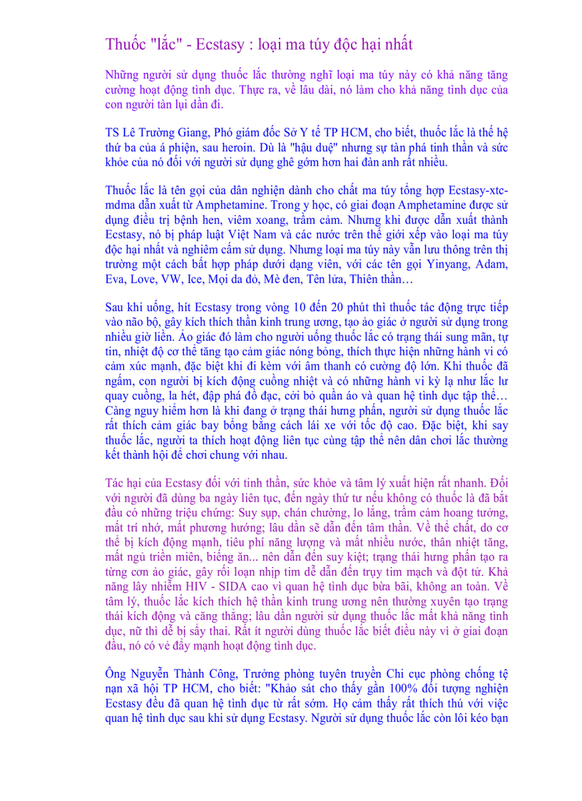 image for page Ma Túy Chất Gây Nghiện