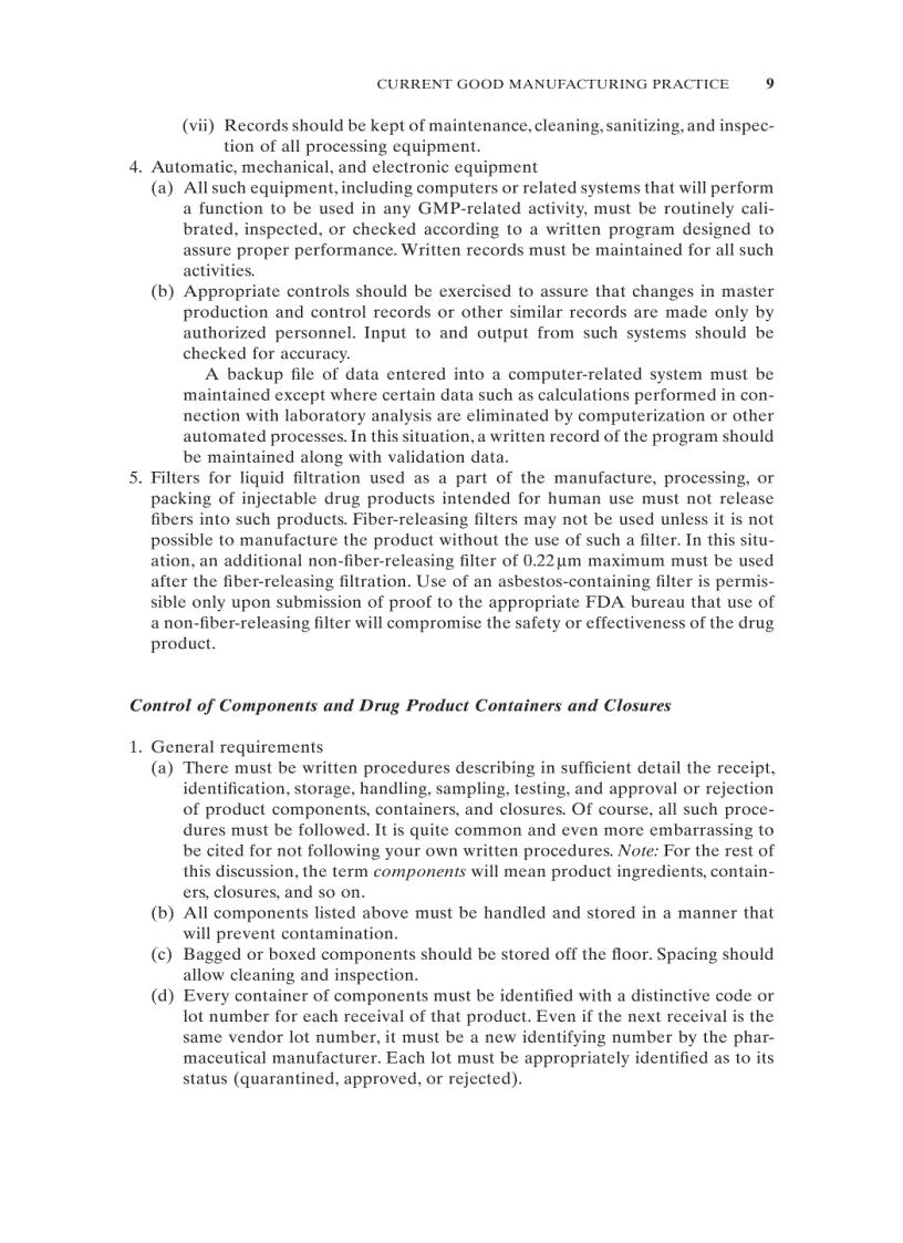 image for page Pharmaceutical Manufacturing Handbook Regulations and Quality