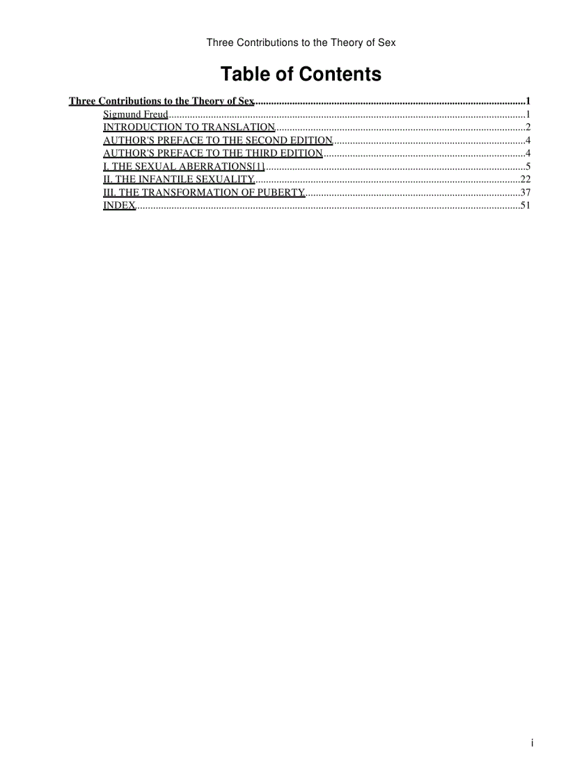image for page Three Contributions to the Theory of Sex