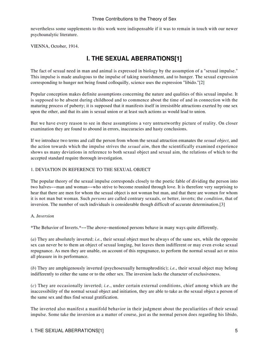 image for page Three Contributions to the Theory of Sex