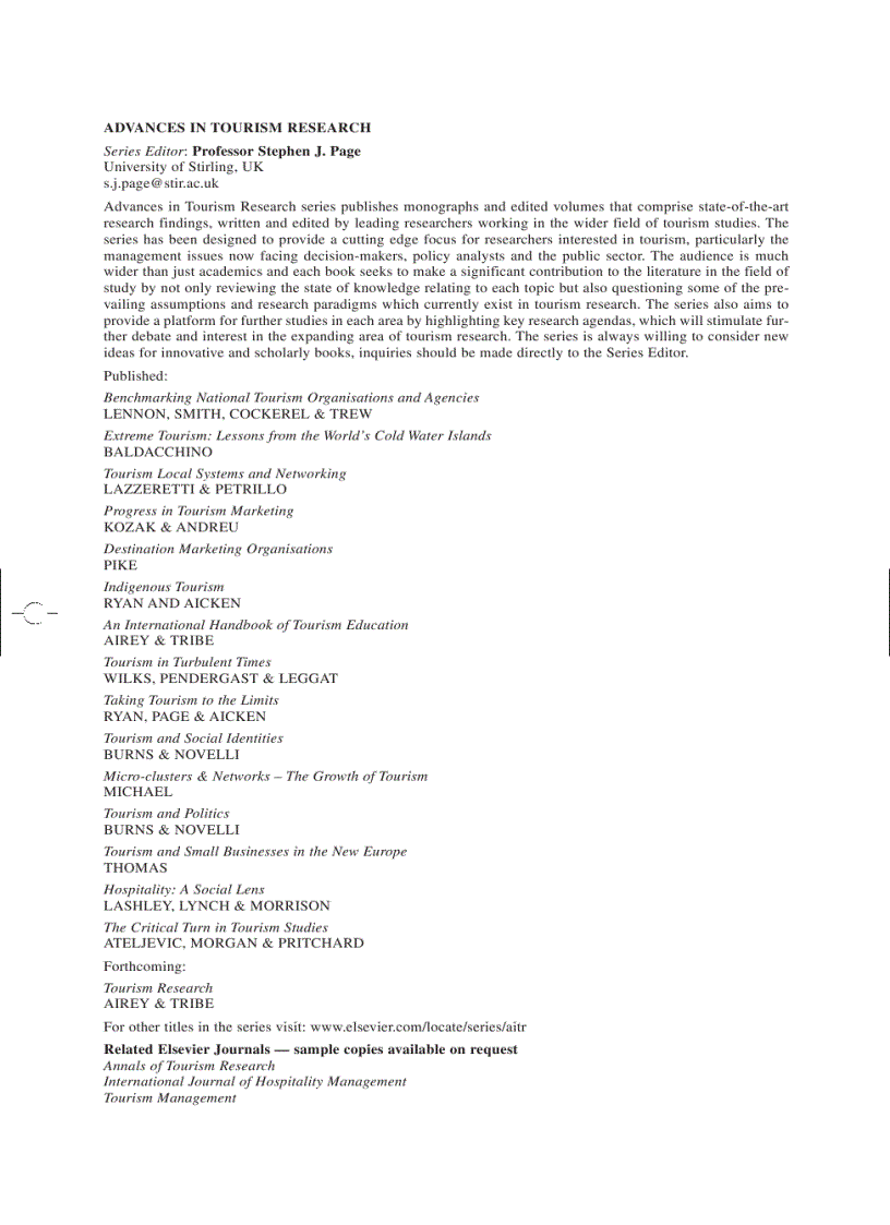 image for page Travel Medicine Tales Behind the Science